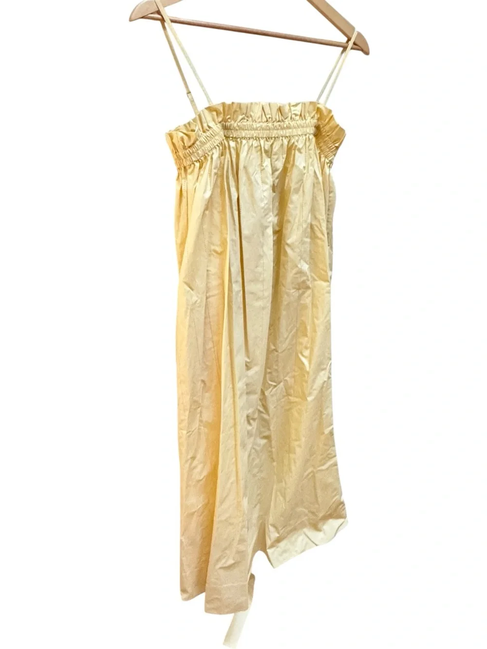 TORY BURCH Ruffle Top Midi Dress In Custard Swirl